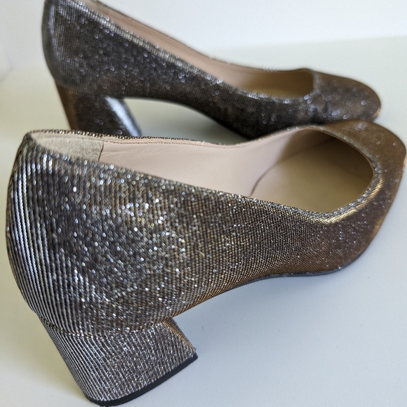 Browns Couture block heel metallic pumps sz 8.5 - Picture 3 of 4